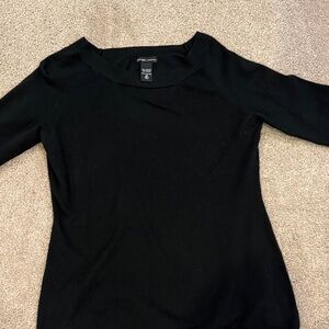 New York & Company Black Boatneck Sweatshirt